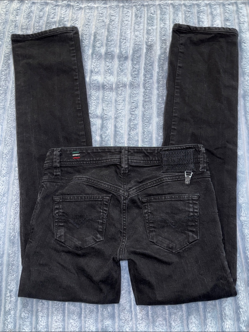 Diesel "Newz" Y2K Low-Rise Black Straight Leg Jeans - Picture 2 of 10